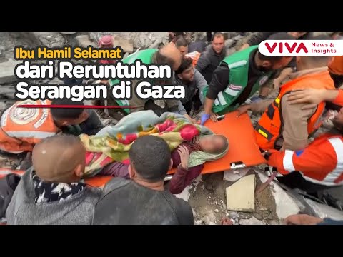 Evakuasi Dramatis Wanita Hamil dari Reruntuhan Akibat Serangan Udara Israel