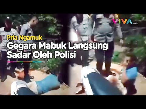 Pemuda Mabuk Terkapar di Tepi Jalan, Ditoel Polisi Auto Sadar