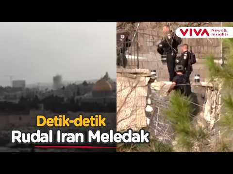 Rekaman Rudal Iran Gempur Kota Tua Yerusalem