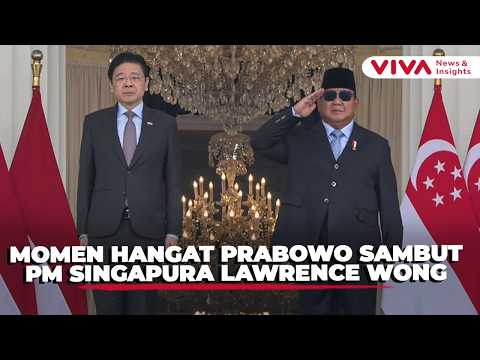 PM Singapura Tiba di Istana, Prabowo Jabat Tangan Lawrence Wong