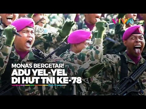 'Bentrok' Yel Yel TNI Getarkan Monas