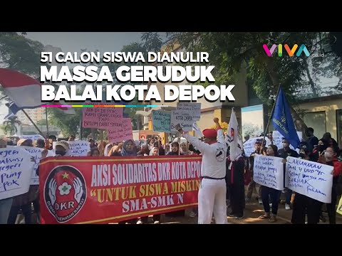 Kisruh 51 Calon Siswa Dianulir, Massa Geruduk Balai Kota Depok