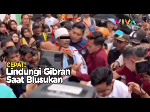Aksi Sigap Ajudan, Ketika Gibran Dipeluk Paksa Saat Bagikan Susu Gratis