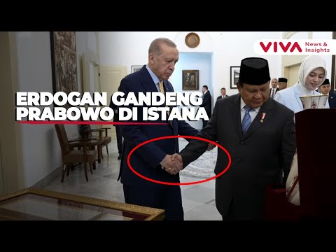 Lengket Banget, Erdogan Ogah Lepas Gandengan Tangan Prabowo di Istana