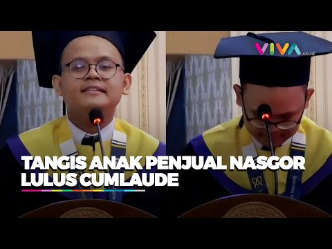 Bergetar dan Menahan Tangis! Pidato Menyentuh Anak Penjual Nasi Goreng yang Lulus Cumlaude