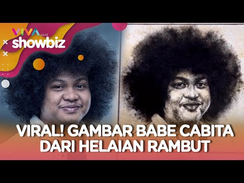 Tukang Cukur Gambar Alm Babe Cabita dari Helaian Rambut Pengunjung