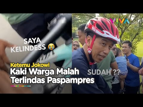 Duh, Kaki Warga Bogor Terlindas Sepeda Paspampres Jokowi