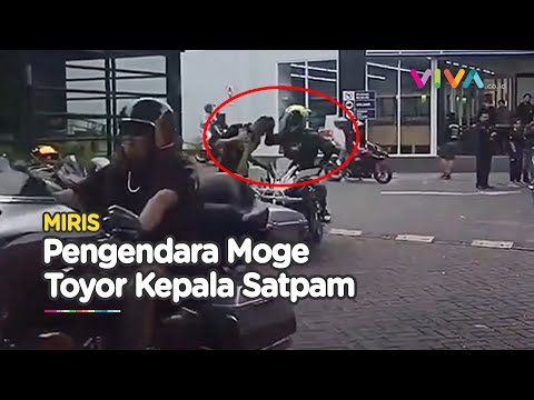 Aksi Arogan Pengendara Kawasaki Ninja H2 Toyor Kepala Satpam Gegara Hal Sepele