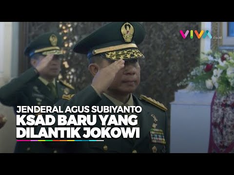 Momen Jokowi Pasang Lencana Agus Subiyanto Gantikan KSAD Dudung