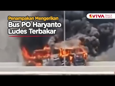 Bus PO Haryanto Terbakar di Tol Krapyak Semarang, Begini Kondisinya