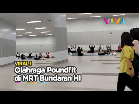 VIRAL! Olahraga Pound Fit di Stasiun MRT Jakarta