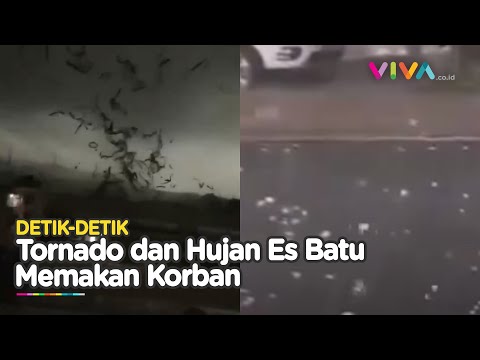 VIDEO Horor Tornado Disertai Hujan Es Hantam Tiongkok, Telan 5 Jiwa dan Acak-acak Kota