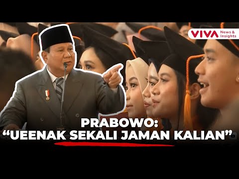 Momen Wisudawan Diprank Presiden Prabowo Saat Pidato