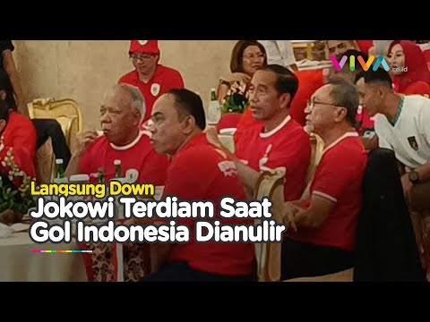 Jokowi Terdiam saat Gol Ferari Dianulir Wasit, Menteri Jadi Salting?