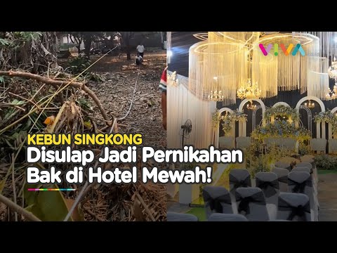 Jangan Anggap Remeh, Pernikahan di Kebun Singkong Ini Bak di Hotel Mewah