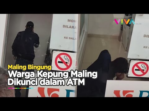 Kocak Pelaku Bobol ATM Kebingungan Dikunciin Warga
