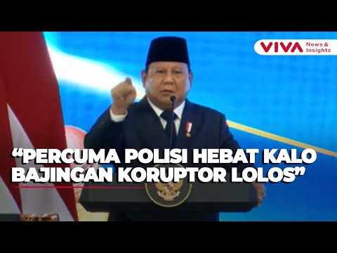 Prabowo Sindir Jenderal TNI-Polisi: Percuma parat Hebat Tapi Koruptor Dibebasin!