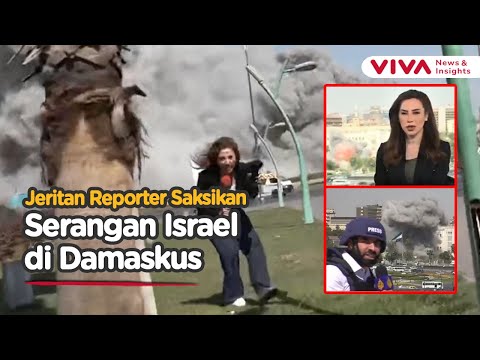 Kumpulan Video Reporter Panik Alami Ledakan Israel Saat Siaran Langsung