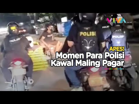 Kepergok Curi Pagar, Pelaku Dapat 'Penjagaan' Ketat Gerombolan Polisi