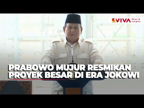 Prabowo Tak Lupa Jokowi di Peresmian Smelter Emas Gresik