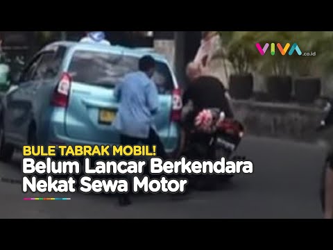 Sewa Motor Dikira Suhu Ternyata Cupu, Bule Ini Seruduk Pengendara di Bali