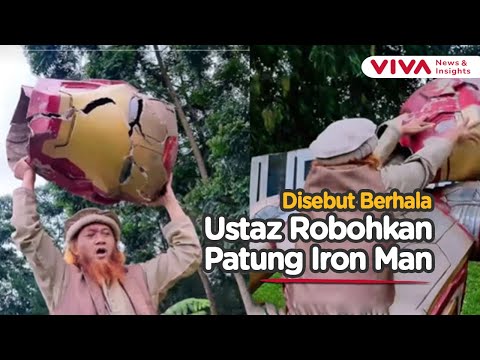 Bak Berhala, Ustaz Hancurkan Patung Iron Man di Tempat Wisata Bogor