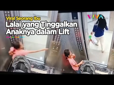 Ceroboh! Seorang Ibu Tinggalkan Dua Orang Anaknya dalam Lift