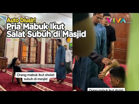 Pria Mabuk Terabas Masuk Masjid Pengin Salat Subuh