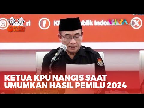 Suara Bergetar! Air Mata Ketua KPU Nyaris Tumpah Saat Umumkan Hasil Pemilu 2024
