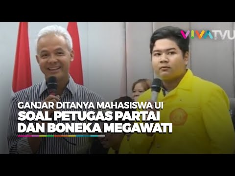 Jawaban Ganjar Ditanya Mahasiswa UI Soal Boneka Megawati