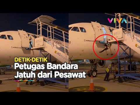 Nahas! Petugas Jatuh dari Pesawat Setelah Cek Penumpang