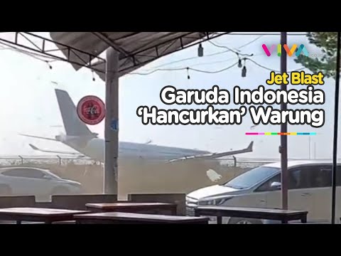 NGERI, Jet Blast Pesawat Raksasa Garuda Hempas Gedung Sekitar Bandara