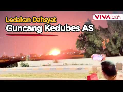 Rekaman Drone dan Roket Hujani Gedung Kedutaan AS di Irak