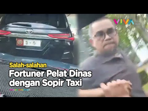 Fortuner Pelat Dinas Nyaris Baku Hantam Lawan Sopir Taksi