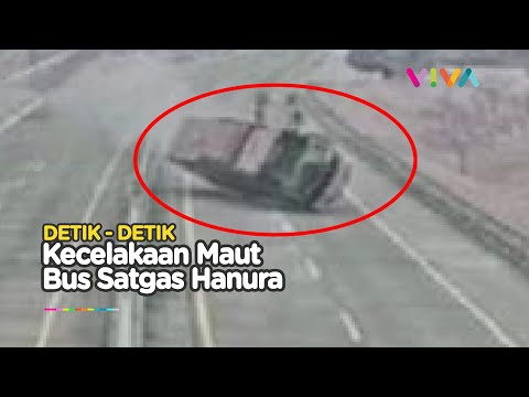 Rekaman CCTV Kecelakaan Maut Bus Satgas Hanura