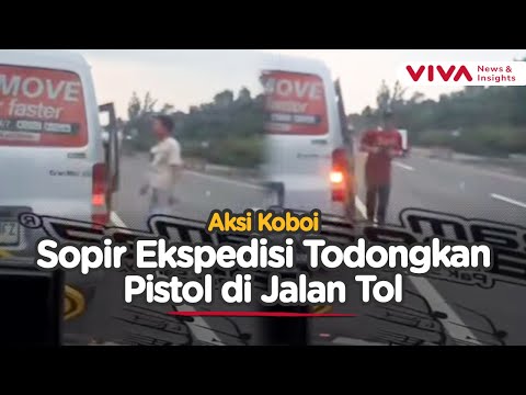 Diduga Tak Terima Disalip, Sopir Ekspedisi Todong Pistol ke Pengendara Lain