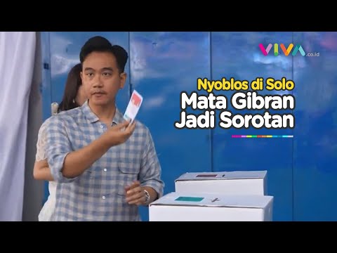 Gaya Santai Wapres Gibran saat Nyoblos Pilkada Jateng di TPS Manahan Solo