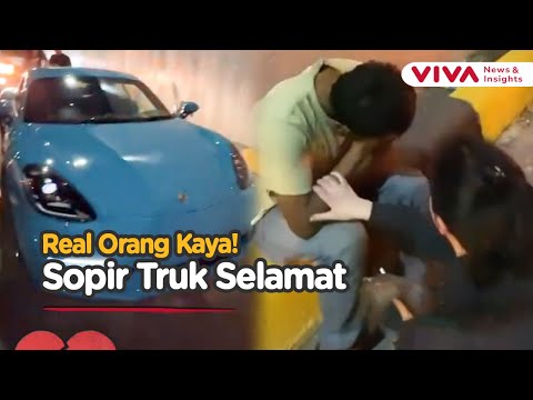 Porsche 'Dianiaya' Truk Gegara Sopir Ngantuk, Sikap Pemilik Jadi Sorotan