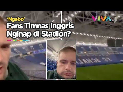 KOCAK! Fans Timnas Inggris Ketiduran di Stadion, Pas Melek Kaget