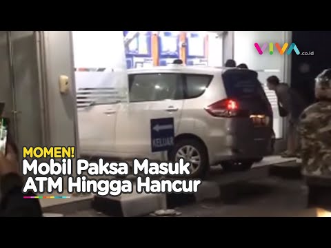 Akibat Ngantuk! Mobil Ertiga Masuk ATM BRI, Mau Cairin THR Lebaran?
