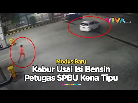 Kasihan! Petugas SPBU Kejar Pengendara Mobil Yang Ogah Bayar Usai Isi Bensin