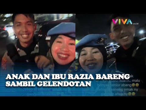 Sama-sama Polisi, Ibu dan Anak Razia Bareng