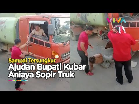Ajudan Bupati Kubar DPC PDIP Tendang Muka Sopir Truk