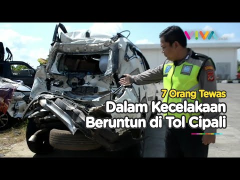 [Breaking News] Sopir Truk Ngantuk di Tol Cipali, Tabrak 7 MOBIL 1 ORANG TEWAS