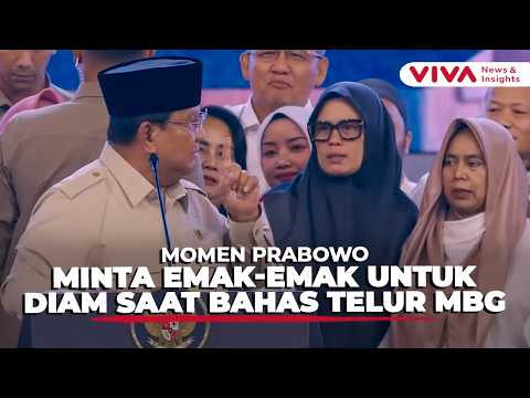 Riuh! Emak-emak Nyeletuk soal Telur Dadar MBG, Prabowo Sampai Kasih Isyarat Diam