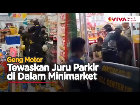 KEJAM! Geng Motor Keroyok Tukang Parkir di Dalam Minimarket hingga Tewas