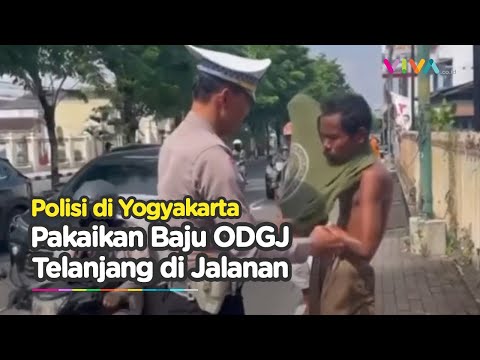 RESPECT! Aksi Polisi Bantu ODGJ Berpakaian di Yogyakarta