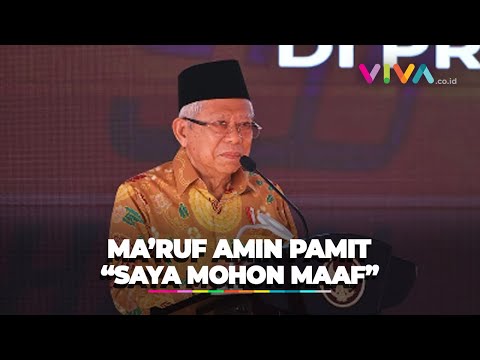 Ma'ruf Amin Pamit Sebagai Pendamping Jokowi: Saya Mohon Maaf