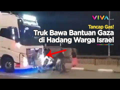 Warga Israel Nyaris Kelindas, Sopir Truk Pembawa Bantuan untuk Gaza Gas Terus