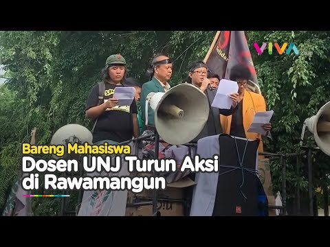 Desak Turunkan Jokowi, Dosen UNJ dan Mahasiswa Turun Aksi di Rawamangun